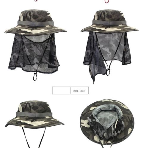 2019 Mosquito Head Net Hat, Safari Hat Sun Hat Bucket Hat With Hidden Net Mesh Protection From ...