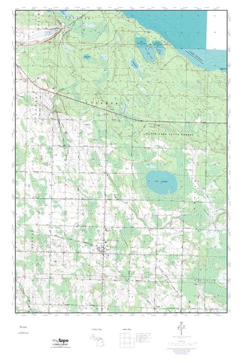 MyTopo Posen, Michigan USGS Quad Topo Map