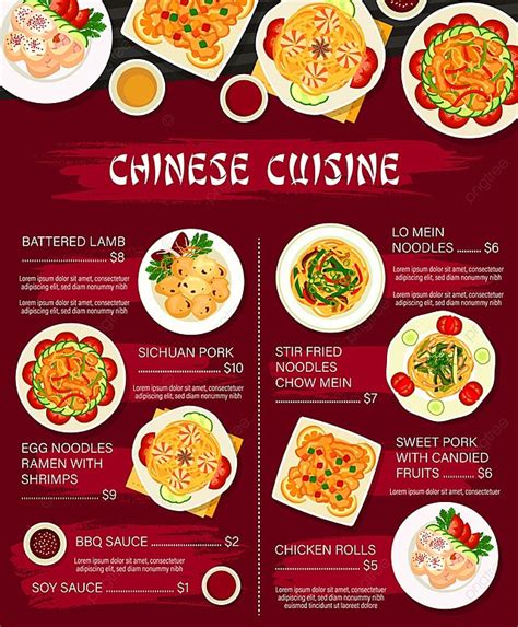 Chinese Food Menu Asian Dish Poster Template Download on Pngtree