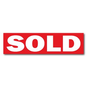 "SOLD" Real Estate Stickers