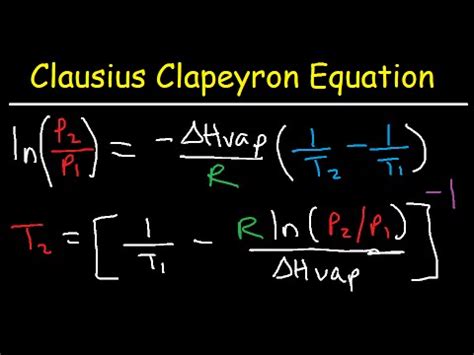 Clausius Clapeyron Equation