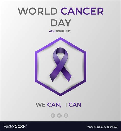 World cancer day logo Royalty Free Vector Image