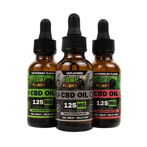 125mg CBD Oil | Hemp Bombs Premium CBD Products