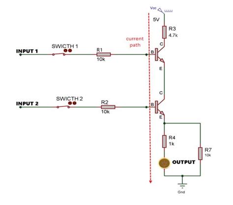 Circuit Diagram Of Or Gate Using Transistor Working Of Or Ga