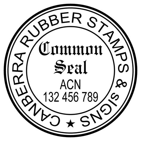 Common Seal – Style B - Canberra Rubber Stamps and Signs