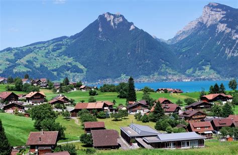 Switzerland, Houses, Mountains, Bern, HD Wallpaper | Rare Gallery