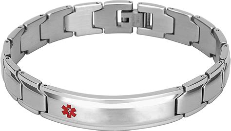 Smarter LifeStyle - Elegant Surgical Grade Steel Medical Alert ID Bracelet For Men and Women ...