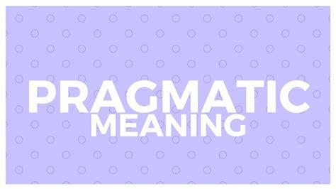 Pragmatic Meaning - YouTube