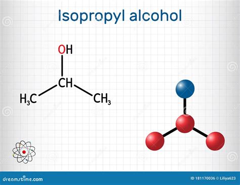 Isopropyl Alcohol, 2-propanol, Isopropanol, C3H8O Molecule. It Is ...