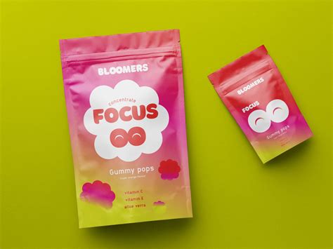 focus gummy pops packaging design by Khaoula Designs on Dribbble