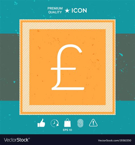 Sterling symbol icon Royalty Free Vector Image