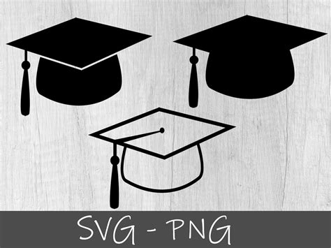 Black Graduation Cap SVG