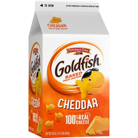 Goldfish Pepperidge Farm Cheddar Crackers, 30 oz Carton - Walmart.com ...