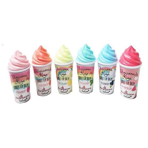 Unicorn Kiss Sorbet Lip Balm 6 Fruit Flavors Mix