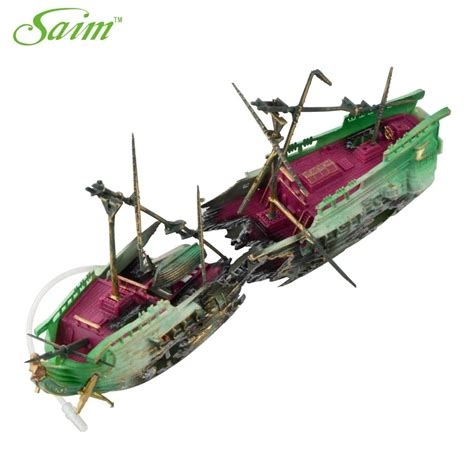 Aliexpress.com : Buy Fish Tank Plastic Broken Boat Ship Shipwreck Aerating Aquarium Ornaments ...