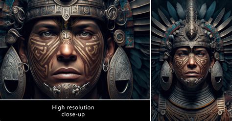 ArtStation - Aztec Mexican warrior with colorful warfare suit headdress ...