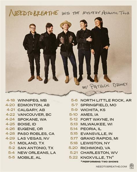 Needtobreathe 2024 Tour Dates - Mona Lynett