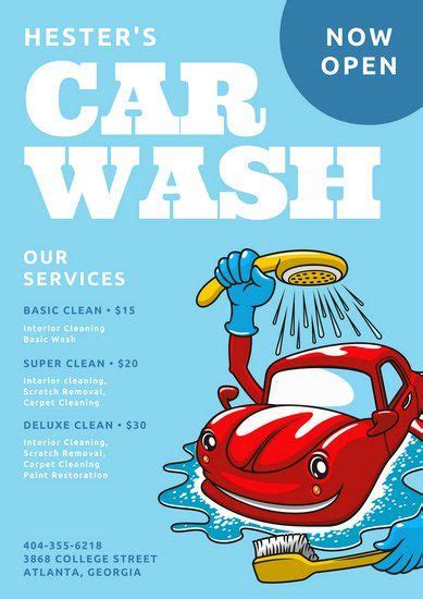 Картинки по запросу poster | Car wash, Car wash services, Basic clean