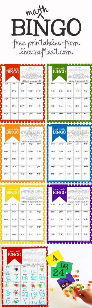 Math Bingo Printable For Kids - Free | Math Bingo, Math For - Printable Bingo Cards