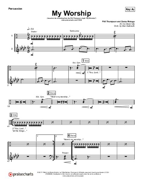 My Worship Percussion Sheet Music PDF (Phil Thompson) - PraiseCharts