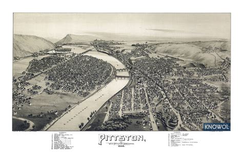 Beautifully detailed map of Pittston, Pennsylvania from 1892 - KNOWOL