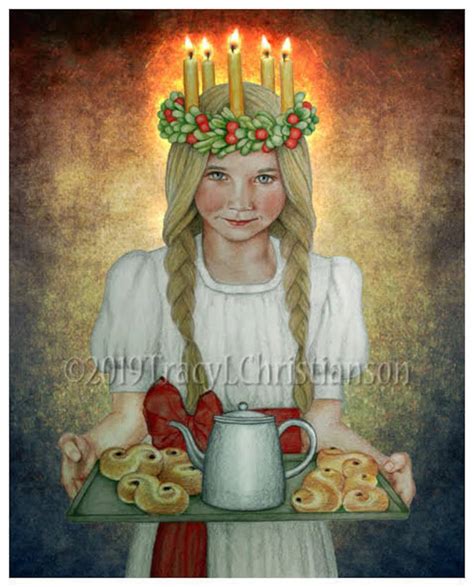 St. Lucia Art Print, Catholic Patron Saint of Youth at Christmas - Etsy