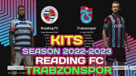 PES 2021 Reading FC Official Kit Update & Trabzonspor 2022-2023 - YouTube