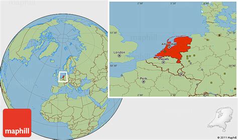 Netherlands Location On World Map