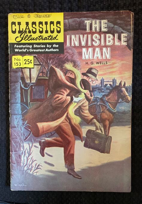 The Invisible Man H.G. Wells Comic Book From Classics Illustrated - Etsy