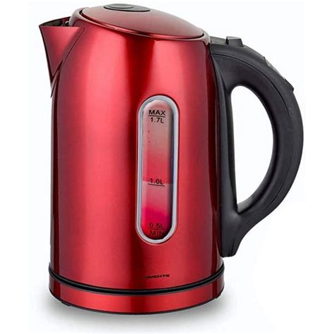 Ovente 1.7 Liter BPA-Free Temperature Control Stainless Steel Cordless Electric Kettle with Keep ...