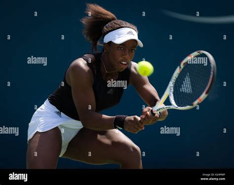 New York City, United States. 28 August, 2017. Sachia Vickery of the United States at the 2017 ...