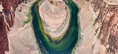 Panoramic Aerial View of Horseshoe Bend, Arizona, USA Stock Photo ...