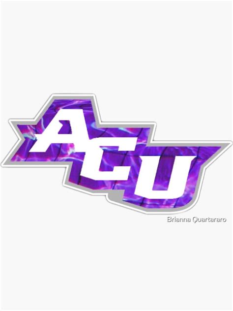 "Abilene Christian University Logo Purple Print" Sticker by bribri1010 | Redbubble