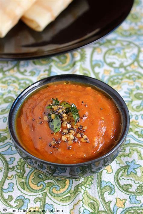 THE CHEF and HER KITCHEN: Tomato Chutney Recipe | Easy Chutney Varieties for Idli/Dosa