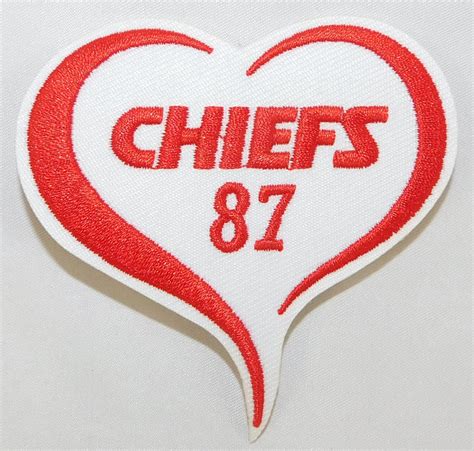 Kansas City Chiefs Travis Kelsey 87 Heart Iron on Chiefs | Etsy