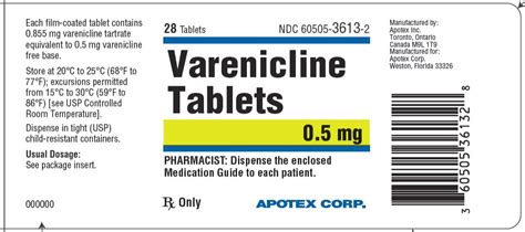 VARENICLINE (Apotex Corp): FDA Package Insert