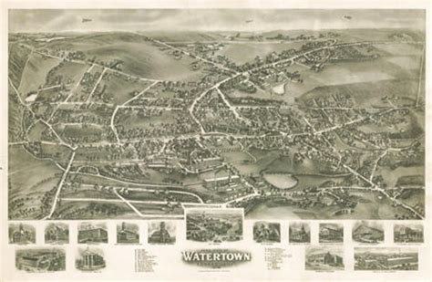 Historic Map - Watertown, CT - 1918 | World Maps Online