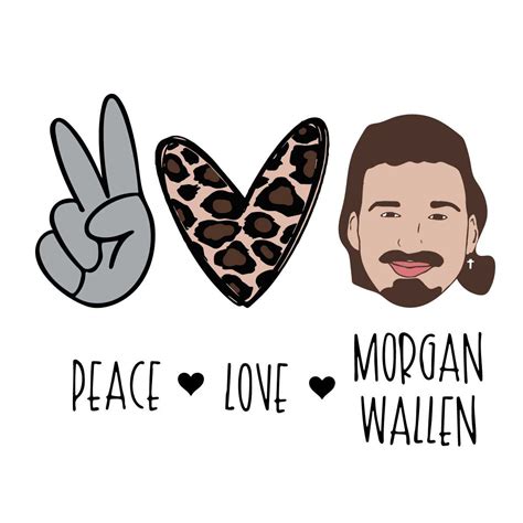 Peace Love Morgan Wallen Svg, Morgan Wallen Svg, Love Cheeta - Inspire Uplift