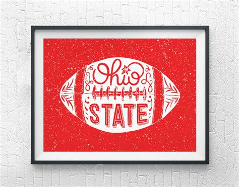 Ohio State Art Print / Ohio State Football Poster / Ohio State