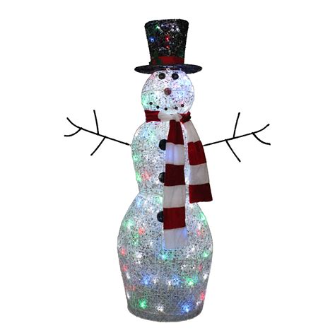 Trimming Traditions 48in Twinkling Snowman with 100 LED Christmas Lights