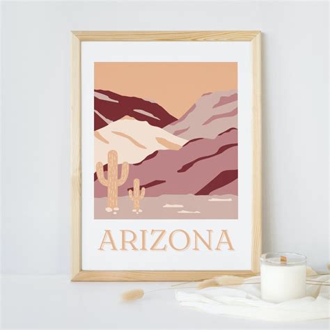 Arizona Art Phoenix Arizona Art Desert Landscape Art Western Cowgirl Art for Her State Art ...