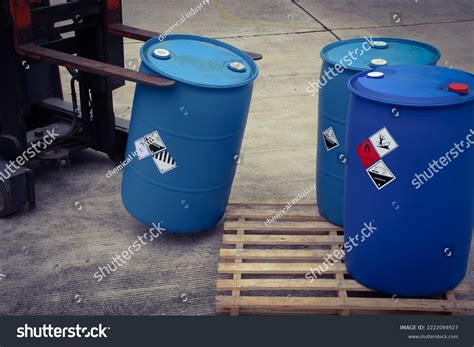 Warning Symbol Chemical Hazard On Container Stock Photo 2222094927 | Shutterstock