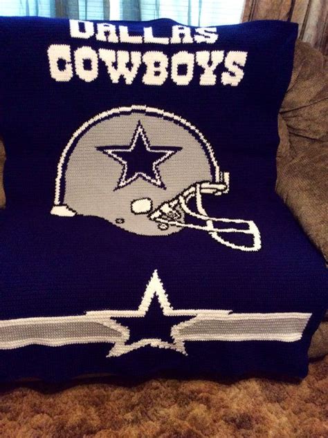 Dallas Cowboys Crochet Crocheted Afghan Blanket - Great For Any COWBOY ...