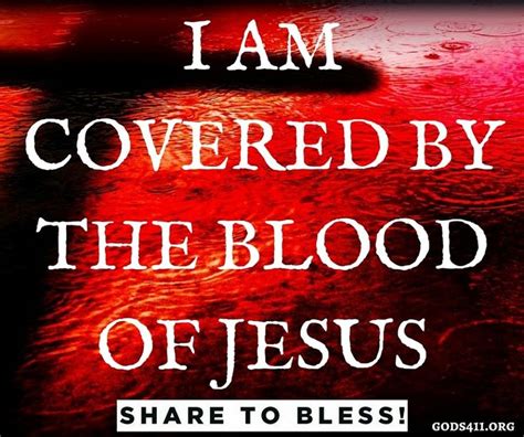 I am covered by the blood of Jesus | Prayer | Christian quotes kjv ...