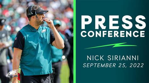 Press Conference: Nick Sirianni | September 25, 2022