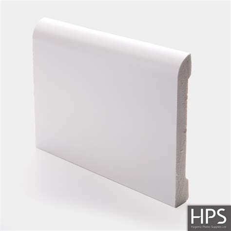 120mm White Bullnose Plastic Skirting Board Husqui®, 46% OFF