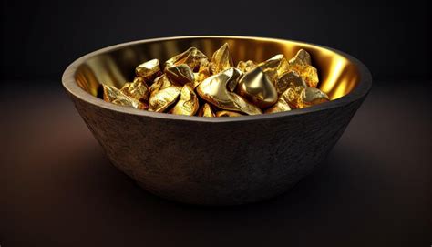 Premium AI Image | A bowl of gold