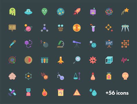 Download 104 free science-themed icons for your next design project