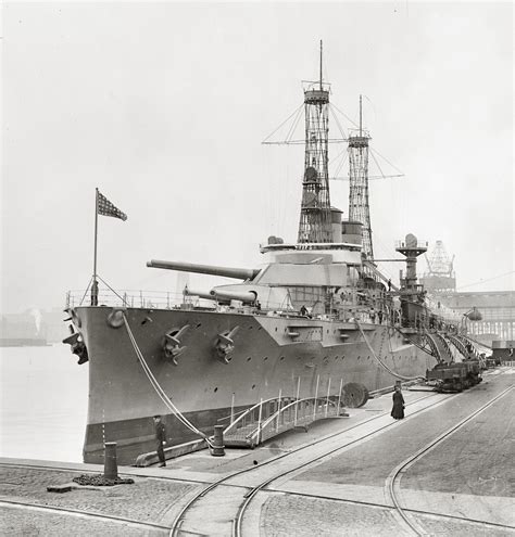 New York-class battleship USS Texas (BB-35) a few days after her commisioning, 24 march 1914 ...