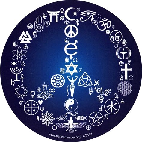 Coexist Peace Symbol Round Bumper Sticker